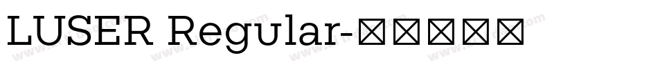 LUSER Regular字体转换